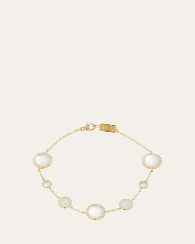 7-Stone Link Bracelet in 18K Gold